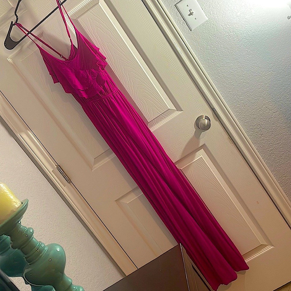 Magenta maxi dress